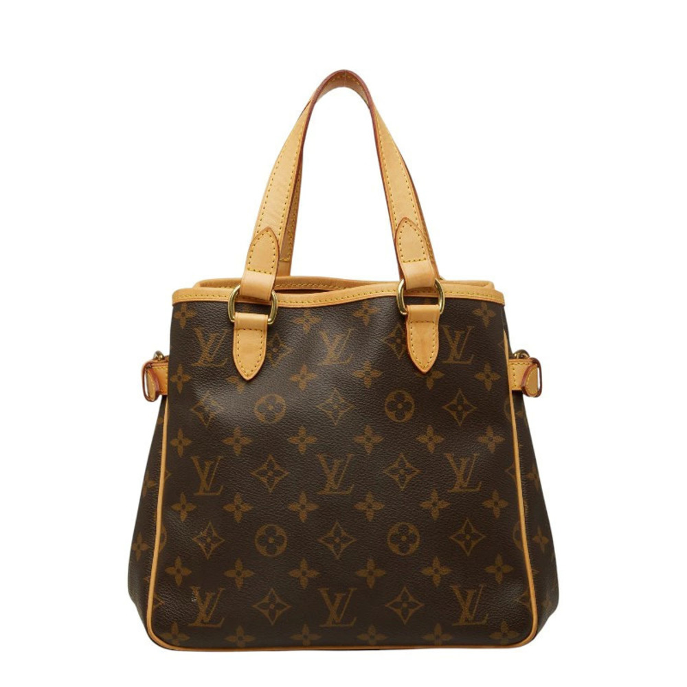Louis Vuitton Monogram Batignolles Handbag Tote Bag Brown Leather